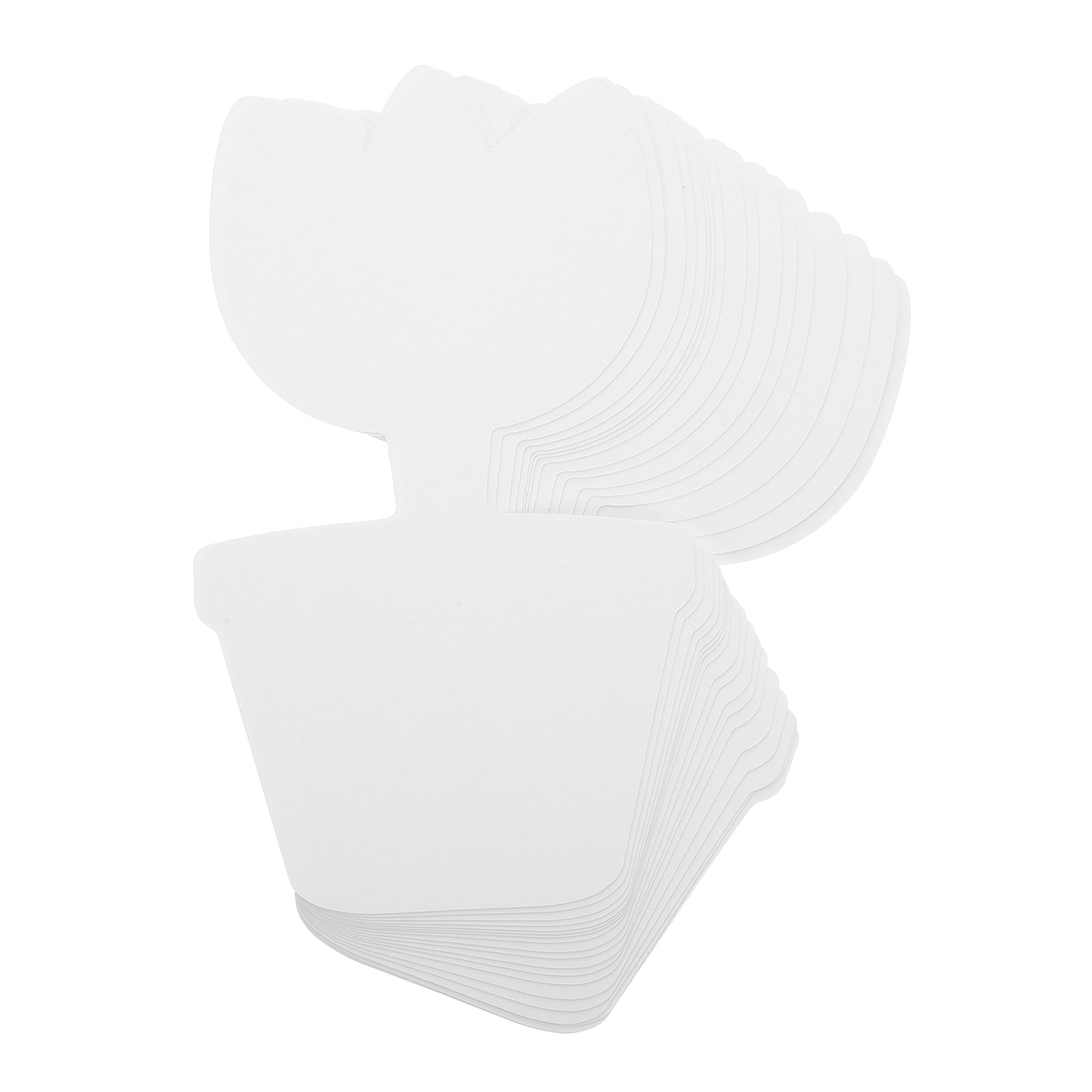 Art Craft Cardboard - 20 Stück DIY Unbemalte Blumentopf-Ausschnitte aus