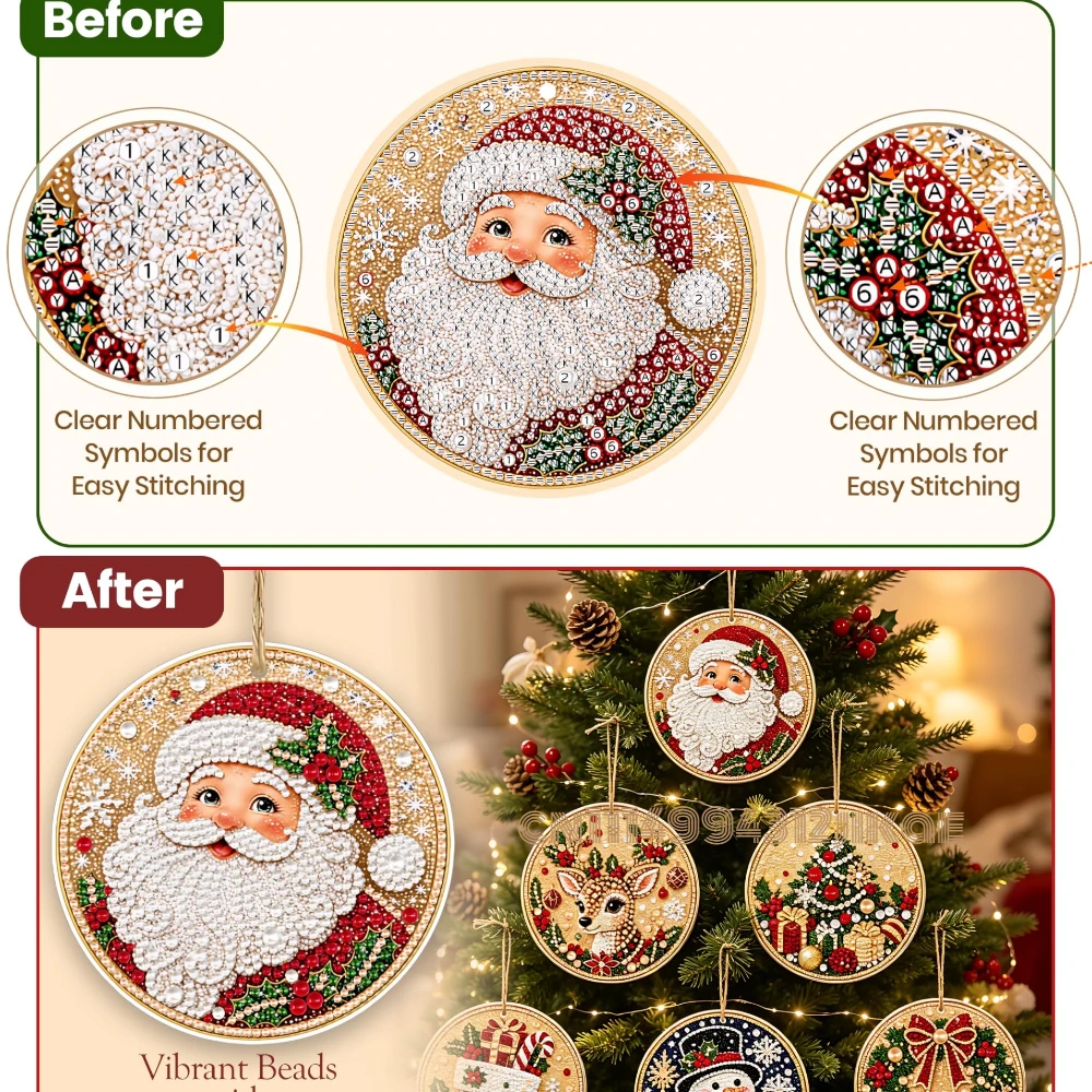 6-teiliges Weihnachtsornament- – Art Craft Kit Bewertung und Preis